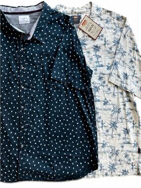 Men’s 3XL Button Down Shirt Bundle Craft + Flow & Route 66 NWT Father’s Day Dad